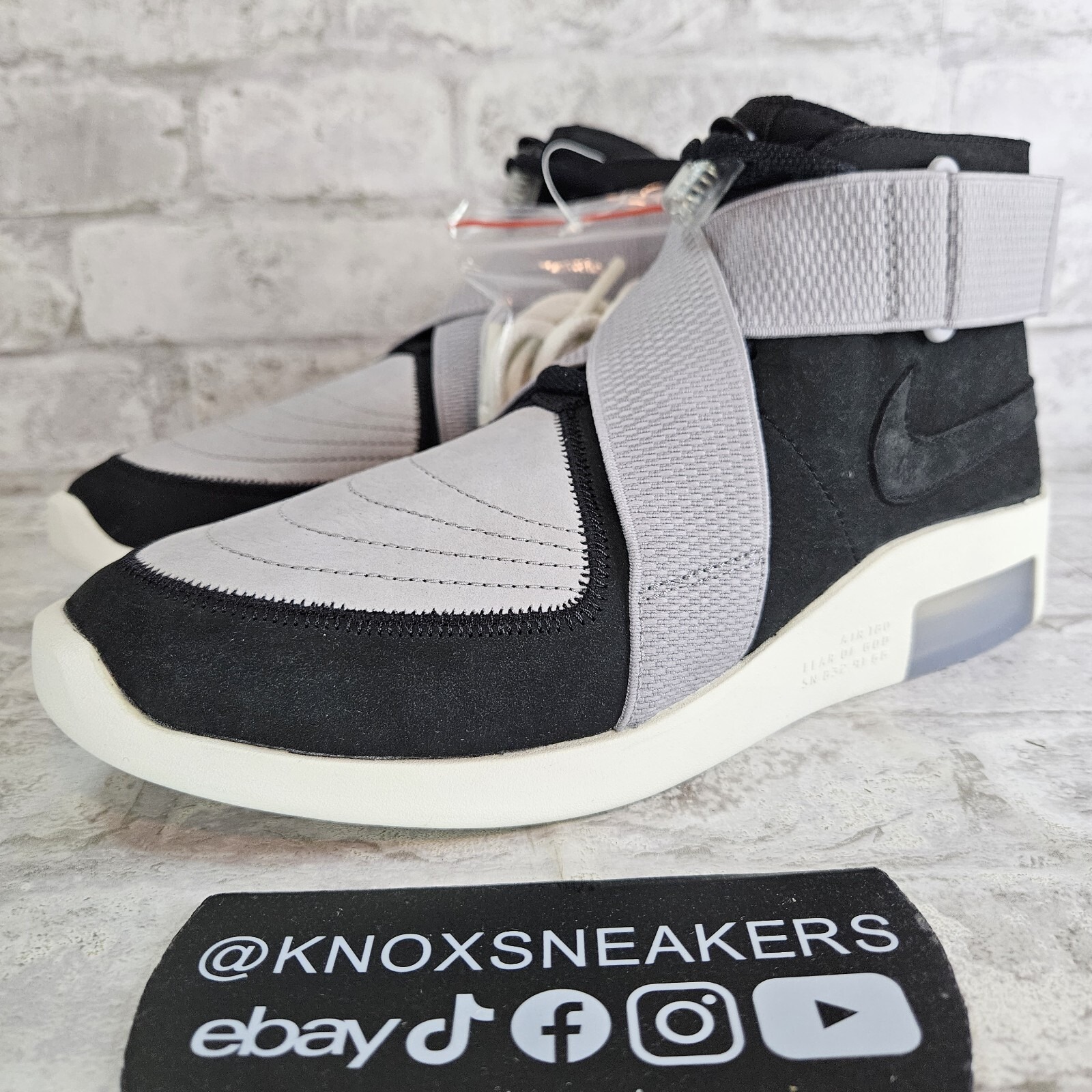 Nike Air Fear Of God 1 Raid Air Raid (F&F) Black At8087-003 Men's Size 7.5